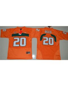 Hurricanes #20 Ed Reed Orange Stitched Youth NCAA Jersey