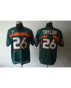 Hurricanes #26 Sean Taylor Green Stitched NCAA Jerseys