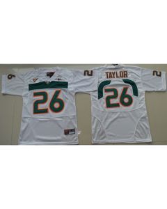 Hurricanes #26 Sean Taylor White Stitched Youth NCAA Jersey