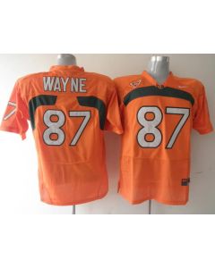 Hurricanes #87 Reggie Wayne Orange Stitched NCAA Jerseys