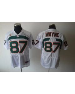 Hurricanes #87 Reggie Wayne White Stitched NCAA Jerseys