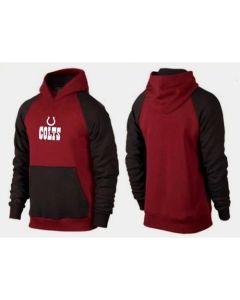 Indianapolis Colts Authentic Logo Pullover Hoodie Burgundy Red & Black