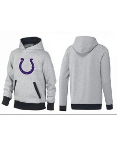 Indianapolis Colts Logo Pullover Hoodie Grey & Black