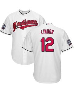 indians #12 Francisco Lindor White Home 2016 World Series Bound Stitched Youth MLB Jersey