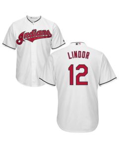 indians #12 Francisco Lindor White Home Stitched Youth MLB Jersey