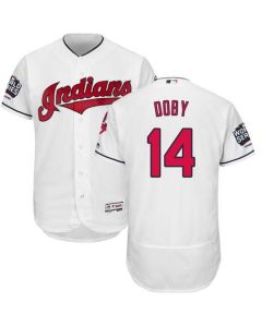 indians #14 Larry Doby White Flexbase Authentic Collection 2016 World Series Bound Stitched MLB Jersey
