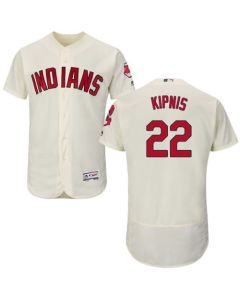 indians #22 Jason Kipnis Cream Flexbase Authentic Collection Stitched MLB Jersey