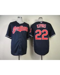 indians #22 Jason Kipnis Navy Blue Cool Base Stitched MLB Jersey