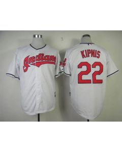indians #22 Jason Kipnis White Cool Base Stitched MLB Jersey