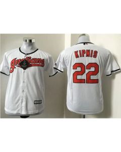 indians #22 Jason Kipnis White Cool Base Stitched Youth MLB Jersey