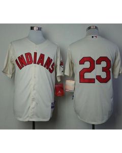 indians #23 Michael Brantley Cream Alternate 2 Cool Base Stitched MLB Jersey