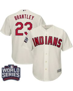 indians #23 Michael Brantley Cream Alternate 2016 World Series Bound Stitched Youth MLB Jersey