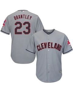 indians #23 Michael Brantley Grey Road Stitched Youth MLB Jersey