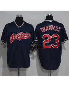 indians #23 Michael Brantley Navy Blue New Cool Base Stitched MLB Jersey
