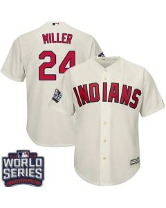indians #24 Andrew Miller Cream Alternate 2016 World Series Bound Stitched Youth MLB Jersey