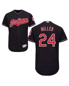 indians #24 Andrew Miller Navy Blue Flexbase Authentic Collection Stitched MLB Jersey