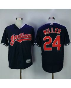 indians #24 Andrew Miller Navy Blue New Cool Base Stitched MLB Jersey