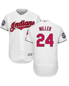 indians #24 Andrew Miller White Flexbase Authentic Collection 2016 World Series Bound Stitched MLB Jersey