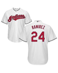 indians #24 Manny Ramirez White New Cool Base Stitched MLB Jersey