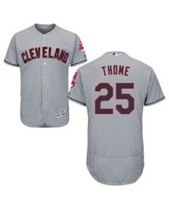 indians #25 Jim Thome Grey Flexbase Authentic Collection Stitched MLB Jersey
