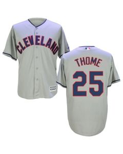 indians #25 Jim Thome Grey New Cool Base Stitched MLB Jersey