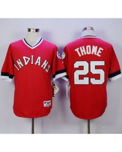 indians #25 Jim Thome Red 1978 Turn Back The Clock Stitched MLB Jersey