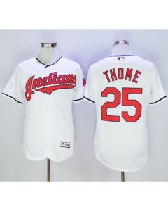 indians #25 Jim Thome White Flexbase Authentic Collection Stitched MLB Jersey