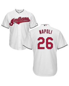 indians #26 Mike Napoli White Home Stitched Youth MLB Jersey