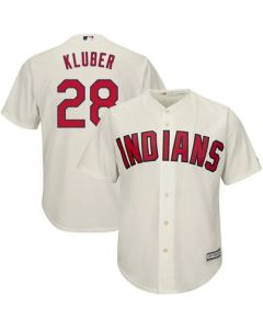 indians #28 Corey Kluber Cream Alternate Stitched Youth MLB Jersey