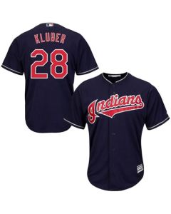 indians #28 Corey Kluber Navy Blue Alternate Stitched Youth MLB Jersey