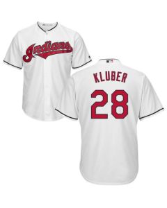 indians #28 Corey Kluber White Home Stitched Youth MLB Jersey