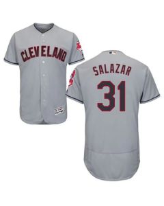 indians #31 Danny Salazar Grey Flexbase Authentic Collection Stitched MLB Jersey