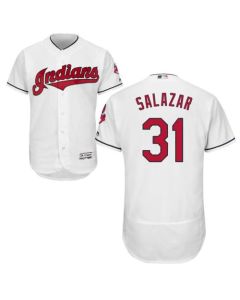 indians #31 Danny Salazar White Flexbase Authentic Collection Stitched MLB Jersey