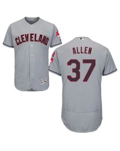 indians #37 Cody Allen Grey Flexbase Authentic Collection Stitched MLB Jersey
