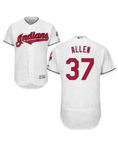 indians #37 Cody Allen White Flexbase Authentic Collection Stitched MLB Jersey