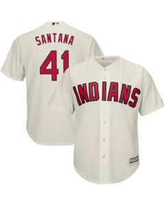 indians #41 Carlos Santana Cream Alternate Stitched Youth MLB Jersey