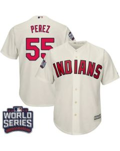 indians #55 Roberto Perez Cream Alternate 2016 World Series Bound Stitched Youth MLB Jersey