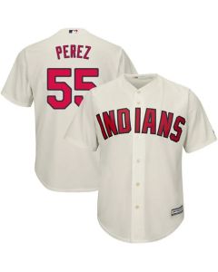 indians #55 Roberto Perez Cream Alternate Stitched Youth MLB Jersey