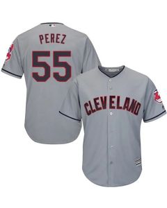 indians #55 Roberto Perez Grey Road Stitched Youth MLB Jersey