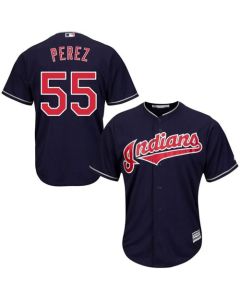 indians #55 Roberto Perez Navy Blue Alternate Stitched Youth MLB Jersey