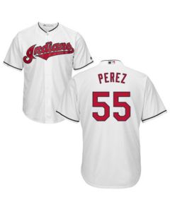 indians #55 Roberto Perez White Home Stitched Youth MLB Jersey