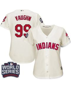 indians #99 Ricky Vaughn Cream 2016 World Series Bound Women's Alternate Stitched MLB Jersey