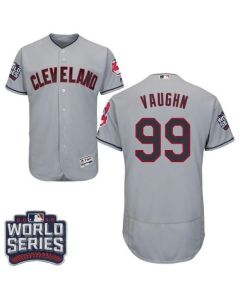 indians #99 Ricky Vaughn Grey Flexbase Authentic Collection 2016 World Series Bound Stitched MLB Jersey
