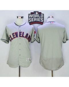 indians Blank Grey Flexbase Authentic Collection 2016 World Series Bound Stitched MLB Jersey