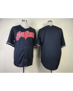 indians Blank Navy Blue Cool Base Stitched MLB Jersey