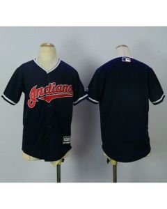 indians Blank Navy Blue Cool Base Stitched Youth MLB Jersey