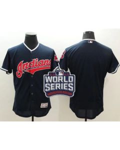 indians Blank Navy Blue Flexbase Authentic Collection 2016 World Series Bound Stitched MLB Jersey