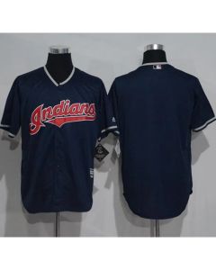 indians Blank Navy Blue New Cool Base Stitched MLB Jersey