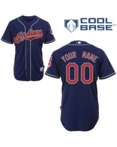 indians Personalized Authentic Blue MLB Jersey