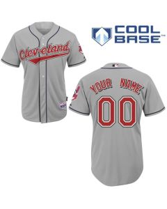 indians Personalized Authentic Grey MLB Jersey